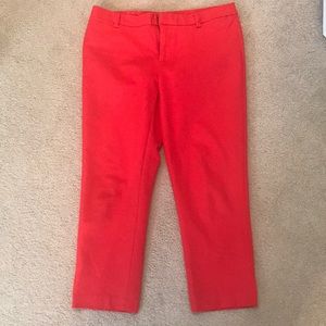 Tommy Hilfiger Red Ankle Length Pants